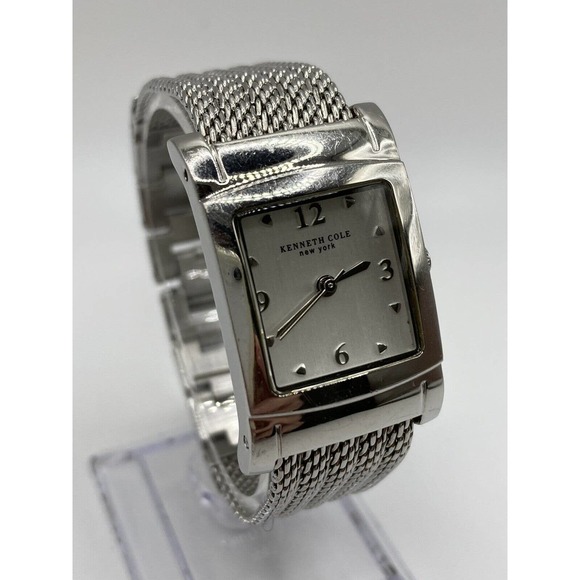 Kenneth Cole New York Ladies Silver Tone Mesh Band Quartz Watch KC4417 New Batt main image 4